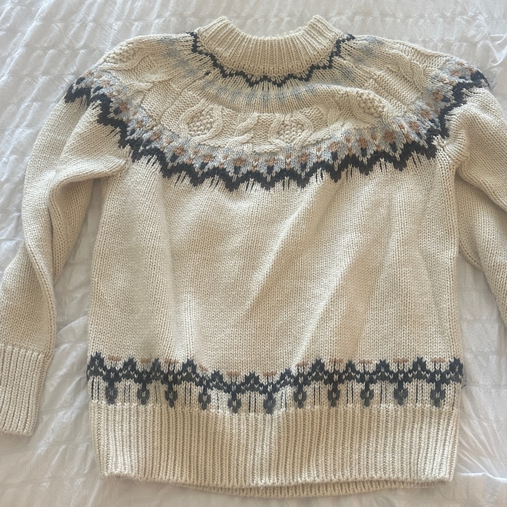 BB Dakota Cream and Black Knit Sweater